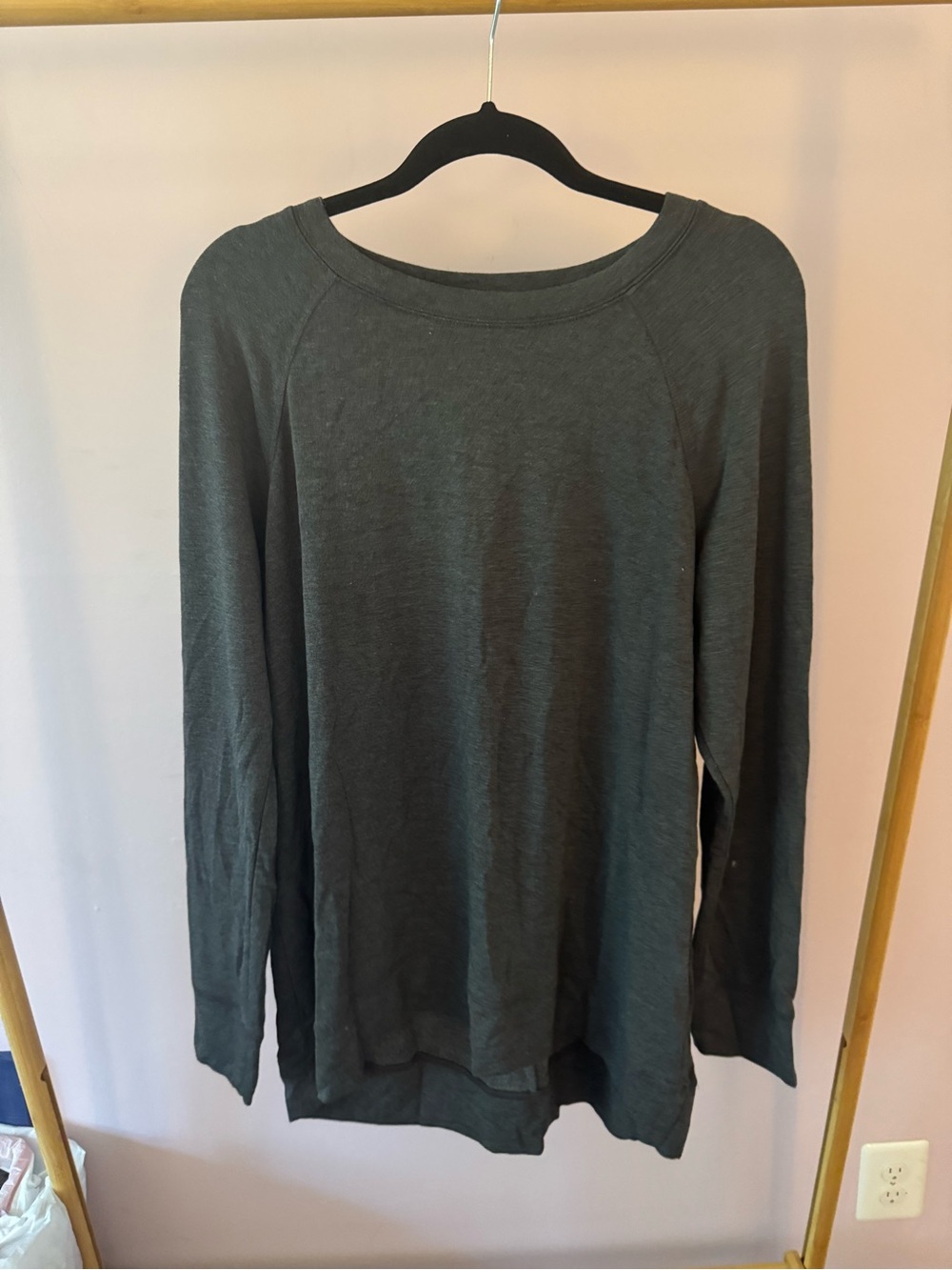 Livi Active Dark Gray Long Sleeve Tunic Top